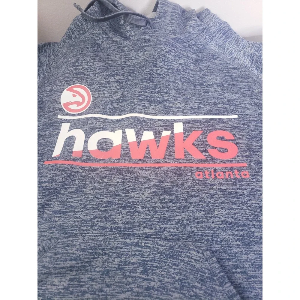 Adidas Atlanta Hawks Activewear Hoodie Size Medium‎ Gray NBA Basketball Pullover